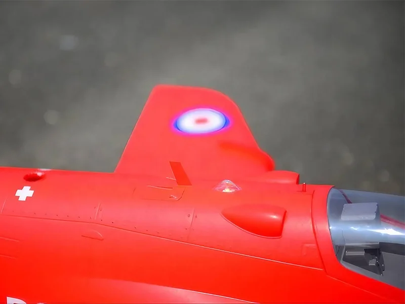 FMS Bae Hawk 80mm EDF Red Arrow PNP RC Jet Plane Without Reflex V2 Scale Details LED Lights Full Flaps and Retracts