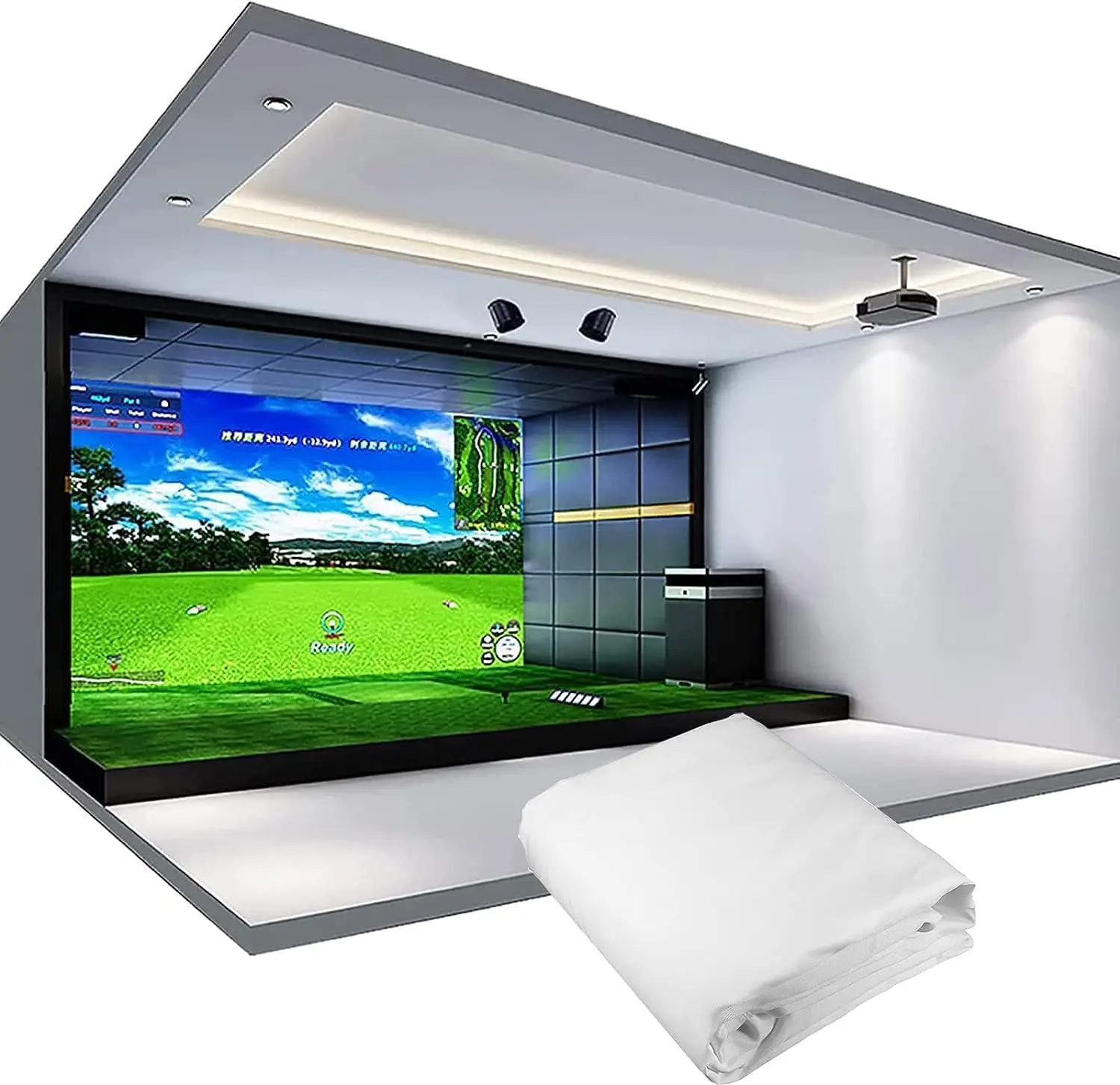 Golf Simulator Impact Screen For Indoor And Outdoor Golf Training - Buy ...
