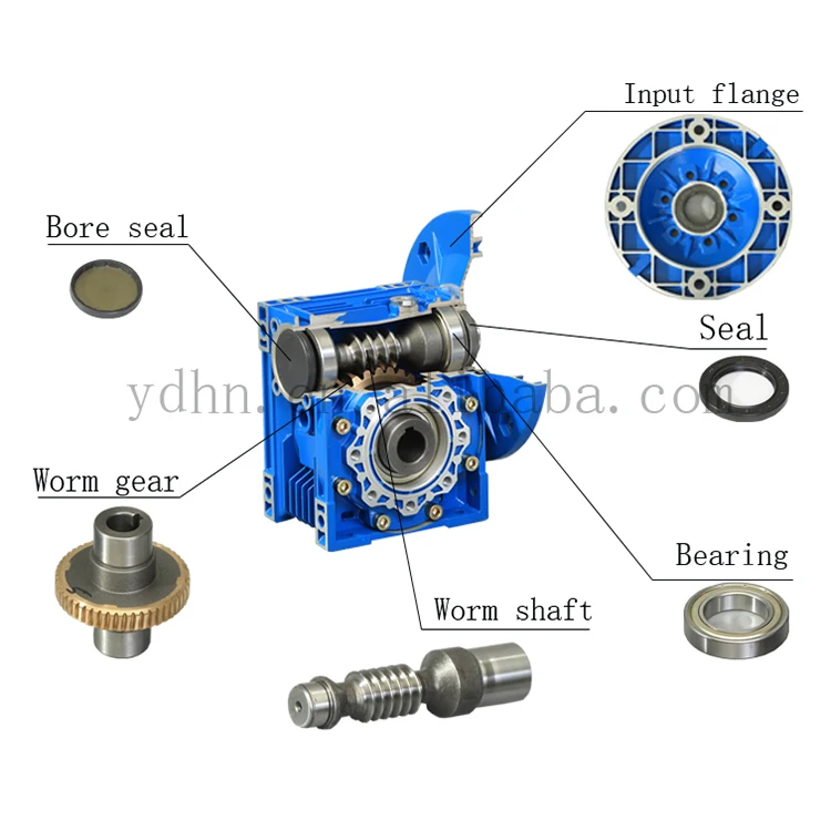 Reduction Nmrv Series Low Ratio Worm Gearbox 1 50 Ratio Speed Reducer Gearbox Agricultural Gear Box