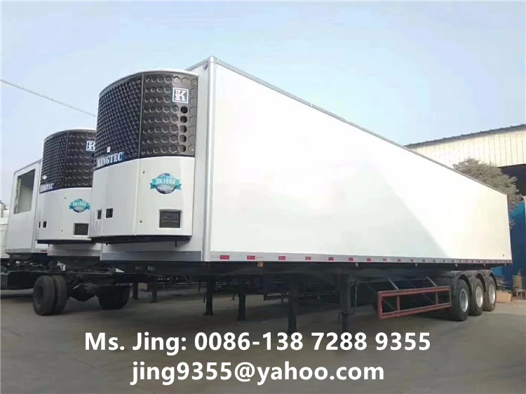 Заводская поставка CLW 3 оси большая емкость холодильная коробка фургон полуприцеп на