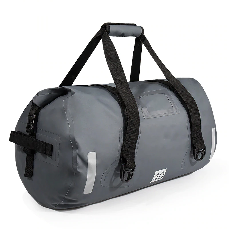 High Frequency 500D PVC TPU Roll Top Waterproof Pvc Duffel Bag Sailing Boating 50 70 90 Litres Duffel Dry Bags