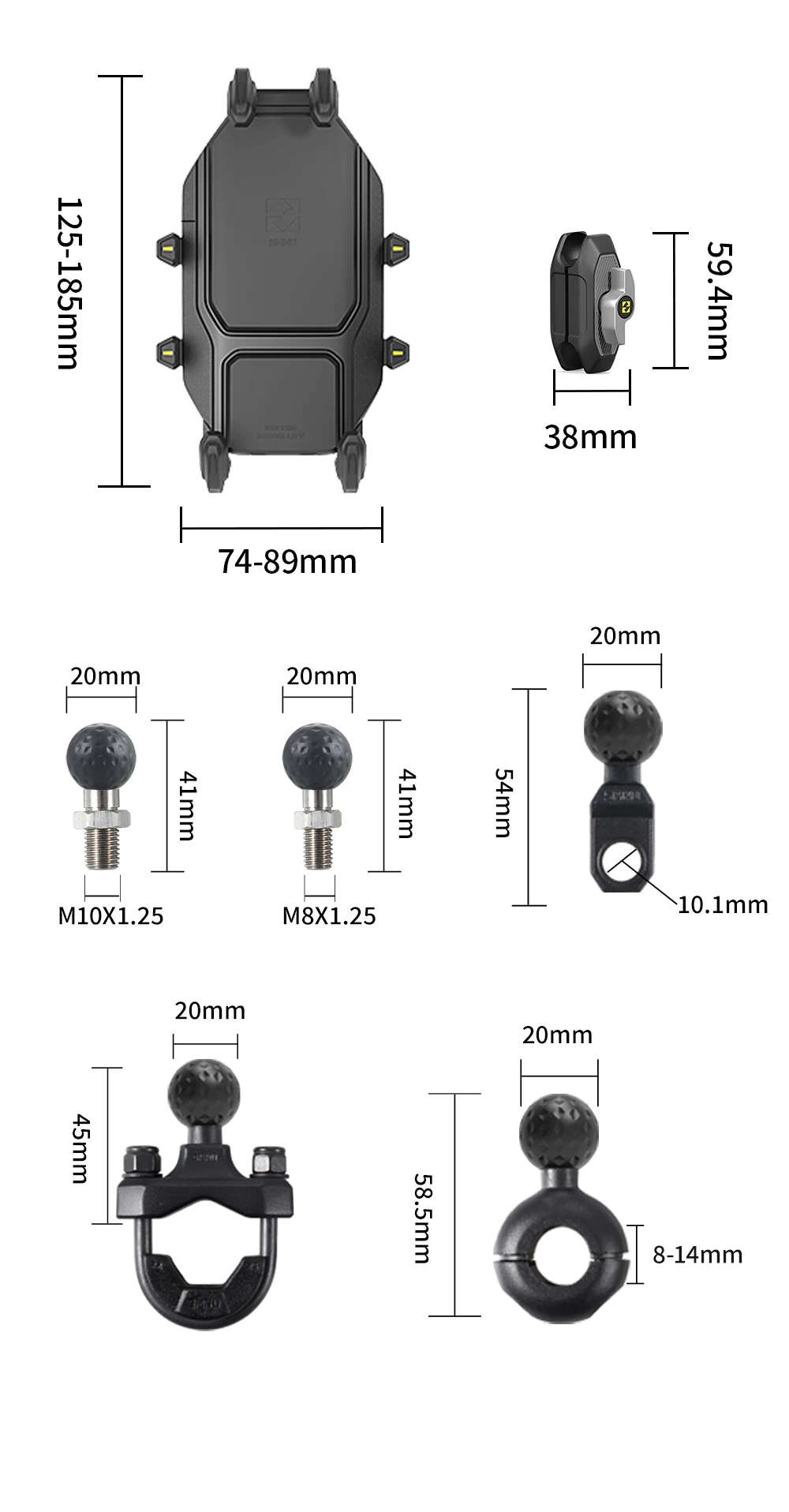 Anti-theft Motorcycle Phone Holder Motorcycle Phone Mount Holder Scooter Bicycle Motorcycle Mobile Phone Holder manufacture