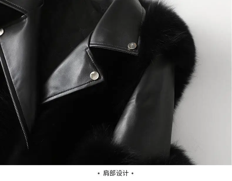 fox fur luxury coat