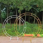 Wedding Outdoor Climbing Plants Romantic Round Arch Wedding Metal Backdrop Flower Stand For Decoration Birthday Party