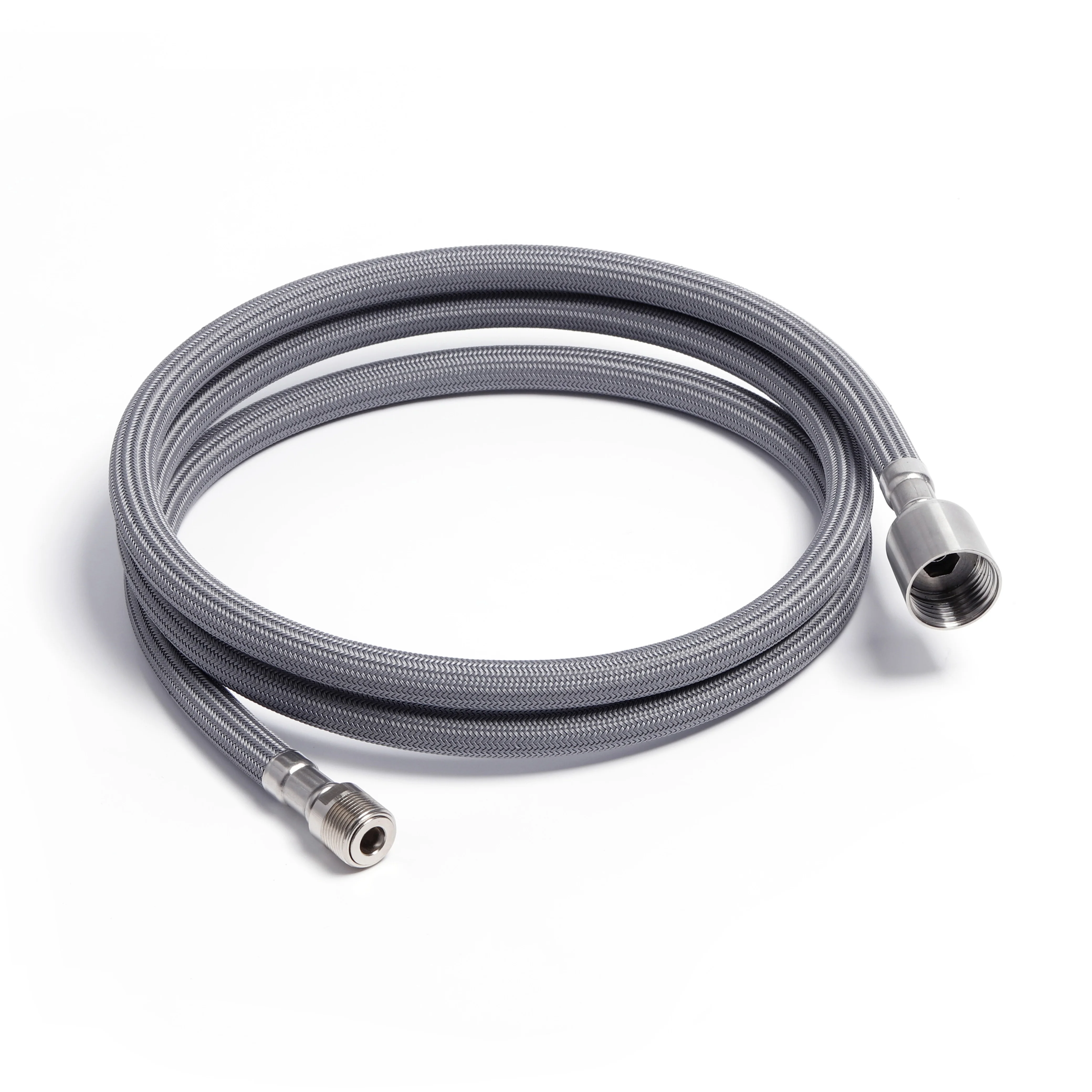 Swivel Pull Out Black Nylon Braided Flexible Hose For Kitchen Faucets With Quick Connector Buy