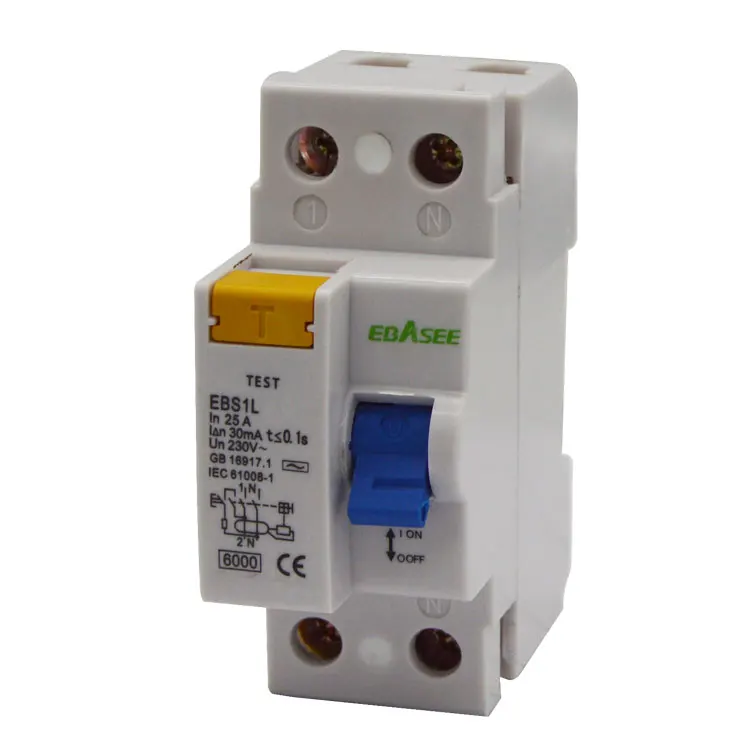 ELCB ISO9001 EBS1L 2 4P Auto Recovery Earth Leakage Circuit Breaker