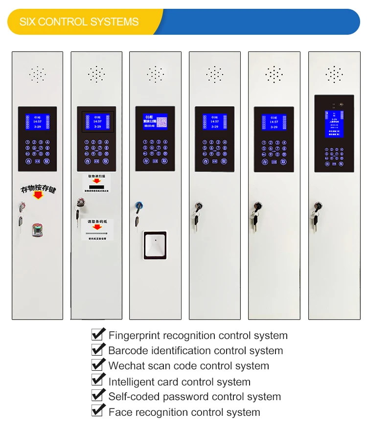 Pop Smart Locker with Face Recognition, Password, and Barcode Access, Integrated Payment Function for Gyms, Malls, Airports