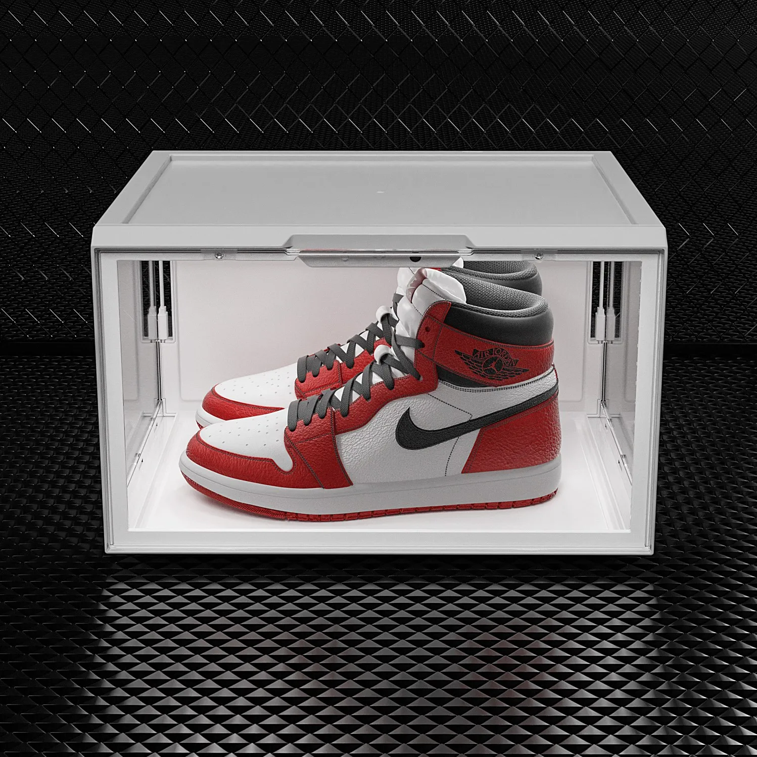 スマートスニーカー照明付きプラスチック靴ディスプレイサイド