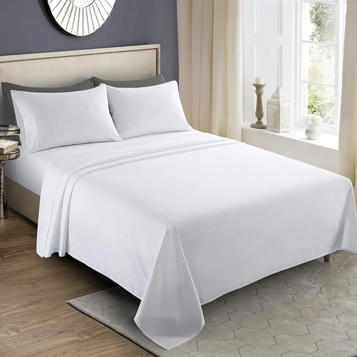 Hotel Textile Luxury Soft Microfiber Bedding Sheet 1800 Count Deep ...