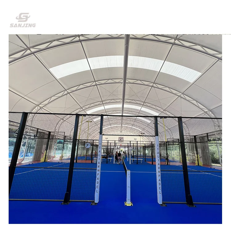 2023 padel courts roof padel court with roof outdoor panoramic cover ...