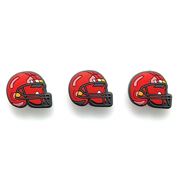 Wholesale American Football Helmet Silicone Beads Silicone Focal Beads ...