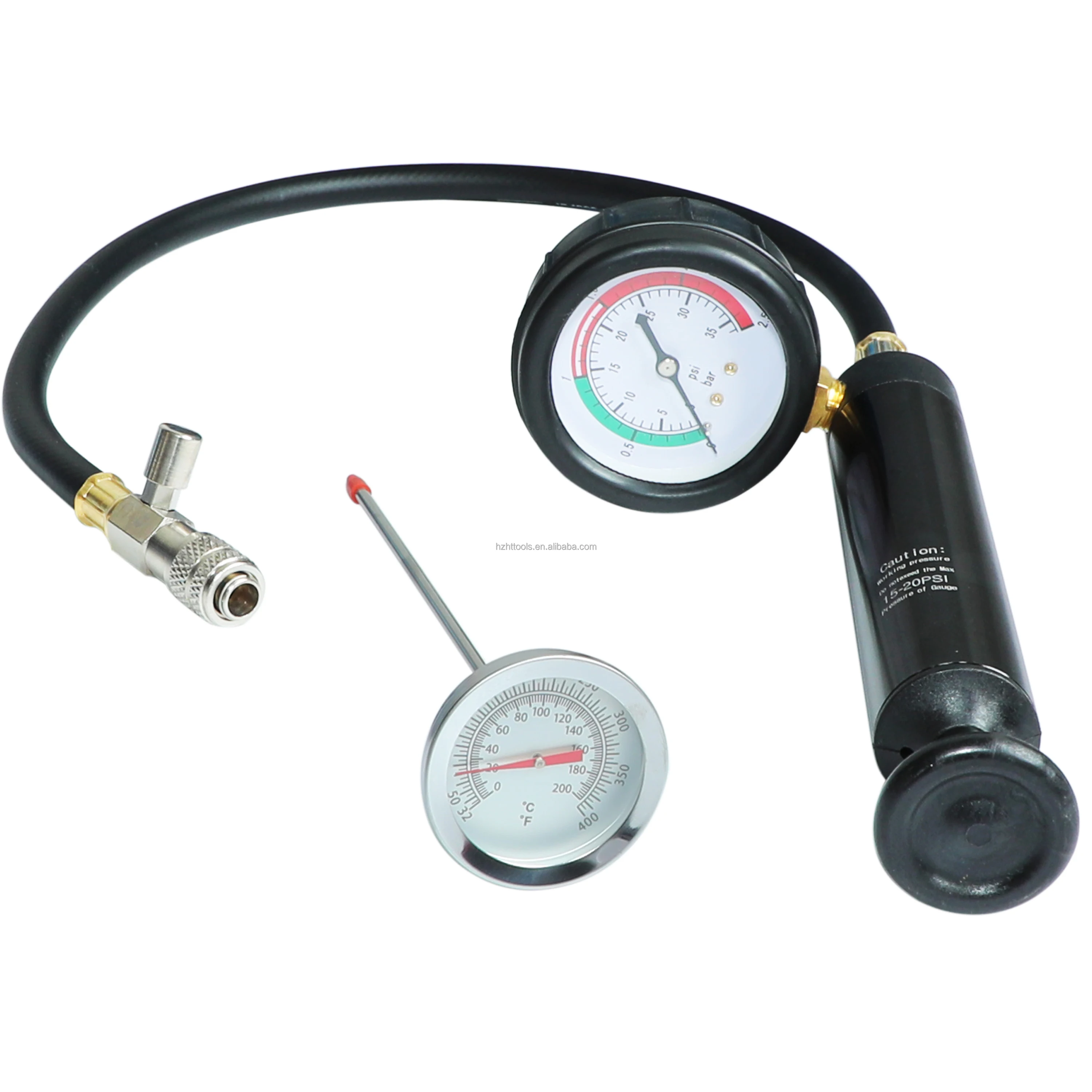32pcs Radiator Vacuum Pressure Gauge Tester Cooling System Tool With Universal Adapters