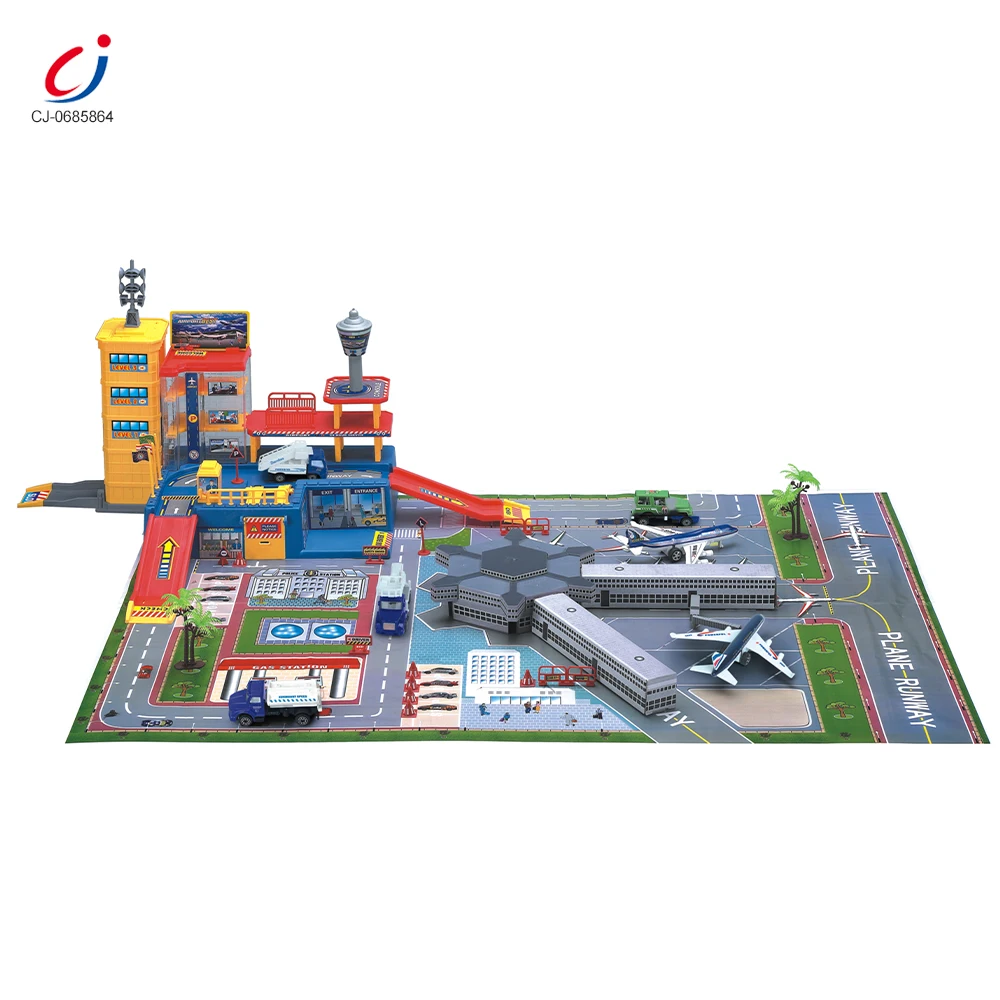 Luxury Diecast Toy Airport Play Set for Kids Aged 2 to 7 Years