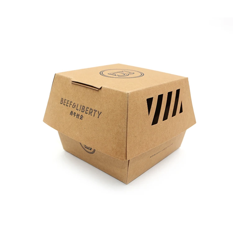 Disposable Customized Paper Burger Box/Burger Packaging Box - China Hamburger  Box and Paper Box price