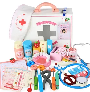 High Quality Durable Using Various Children Pretending to Play With Toys Wooden Role Playing Doctor