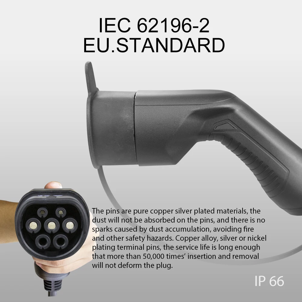 
Зарядный кабель для электромобиля IEC 62196, уровень 2 Wallbox, зарядная станция для электромобилей 11 кВт, зарядное устройство для электромобилей 