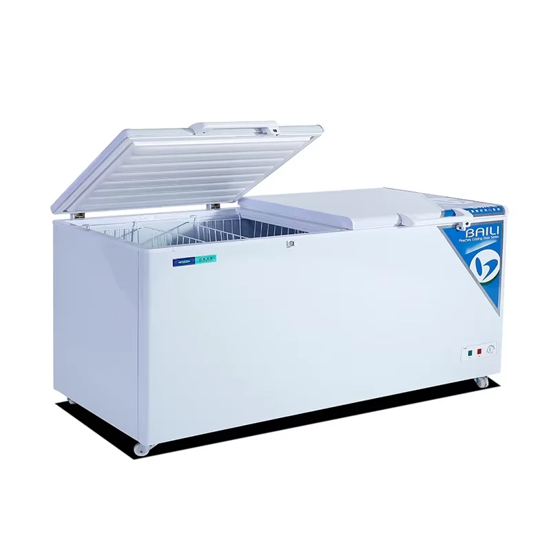 Cabinet Freezer Refrigerator Equipment for Meat Large Capacity Two Door Top Open Refrigeration Chest Freezer