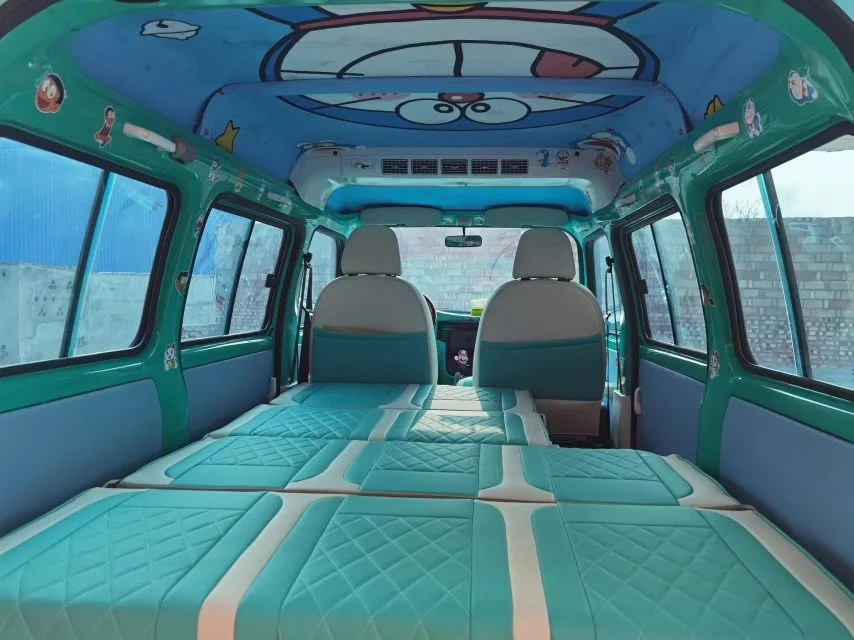 Factory Wholesale Bule Leather Car Seat Bed Custom Logo Foldable Van