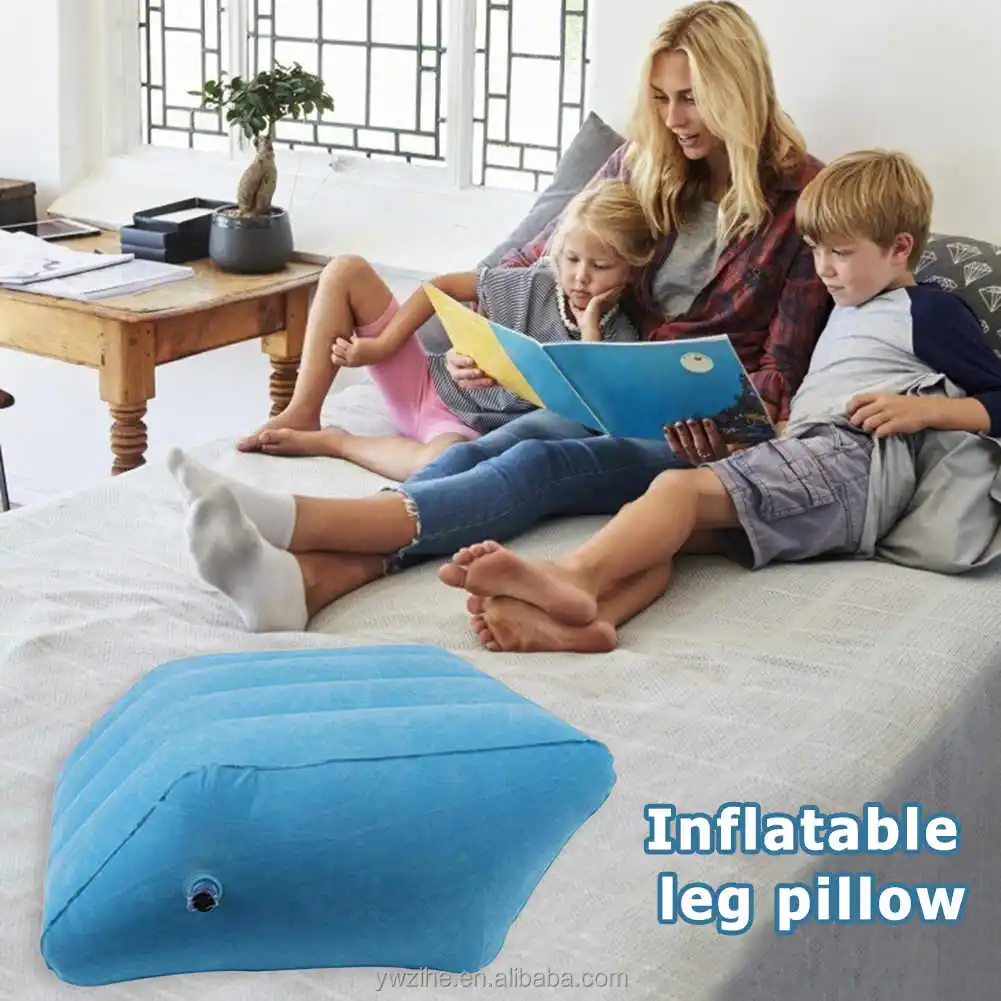 footrest pillow inflatable portable travel home