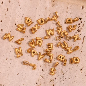 Customized Manufacturer Custom logo Letter Gold Plated Stainless Steel Pendants Necklace