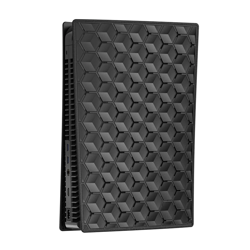 PS5 Faceplate Honeycomb Pattern Deluxe Replacement Case Side Face Plate Shell PS5 Console Cover for Playstation 5 Disc Edition