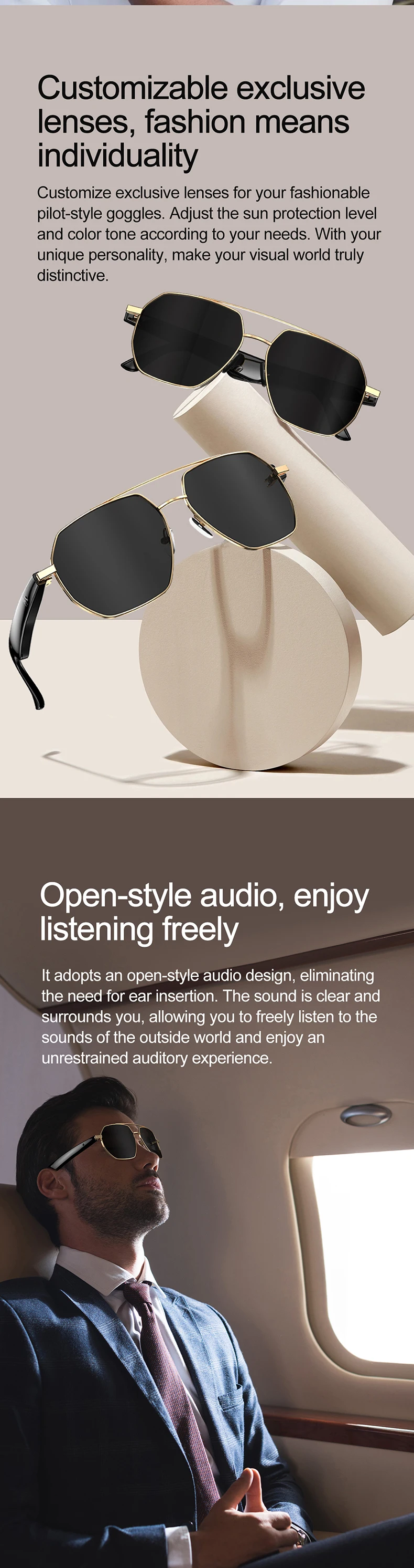 Welcome OEM Order, Factory Whole Selling 2025 W100c Outdoors Smart Glasses Wearable Headset With Chatgpt Real-time Translation Bt Speaker Waterproof Smart Sunglasses - Buy Smart Glasses With Ai smart Music Glasses waterproof Smart Sunglasses bt Speaker Glasses ai Glasses outdoor Sunglasses