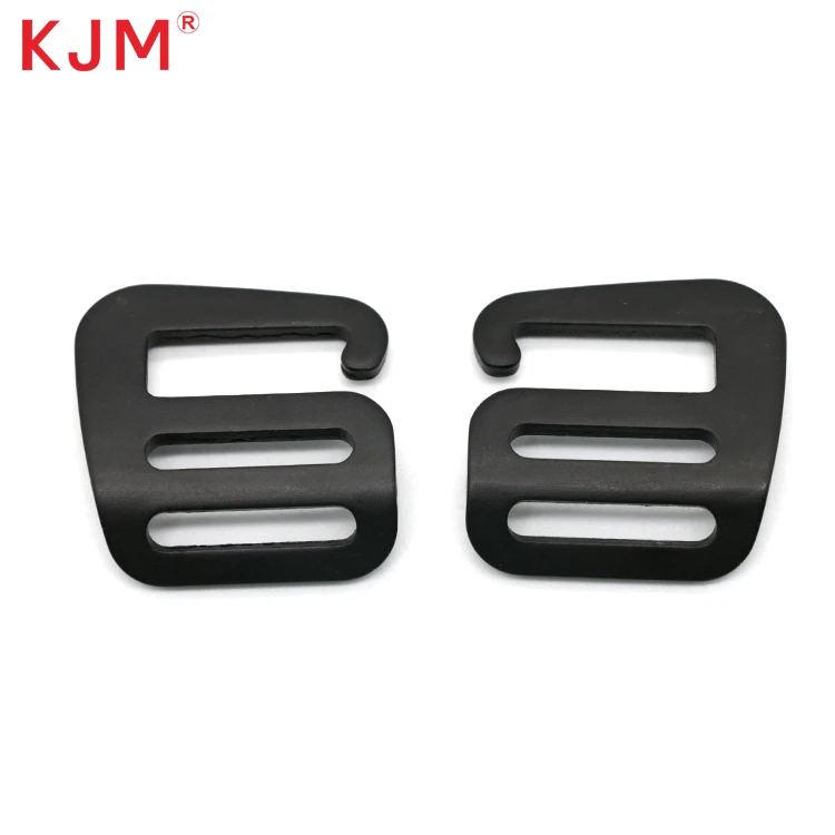 KJM Backpack Webbing Accessories Webbing Buckle 20mm 25mm Aluminum Metal G Hook Buckle