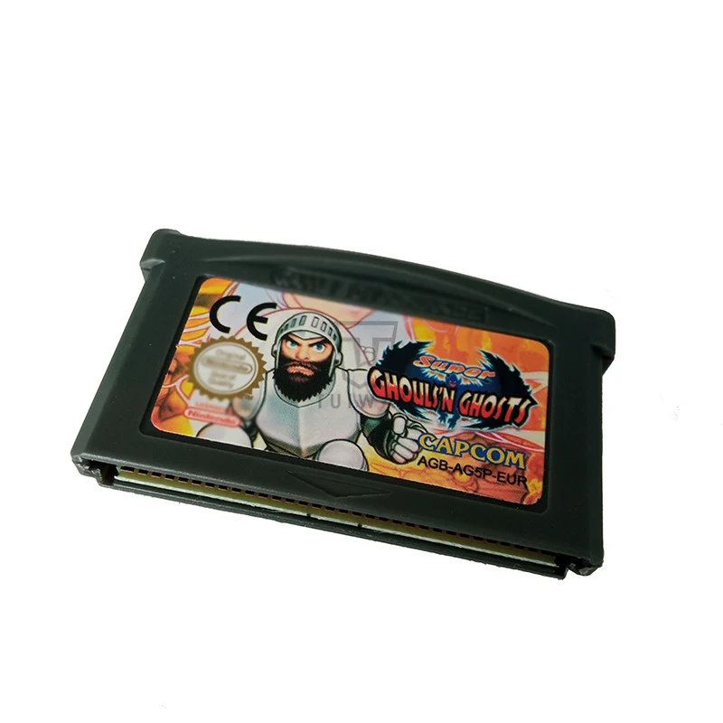 Video Game Cartridge Console Card Shining Soul Hamtaro Rainbow Ghouls N Ghosts Wolfenstein 3D for 32 Bit Handheld Player