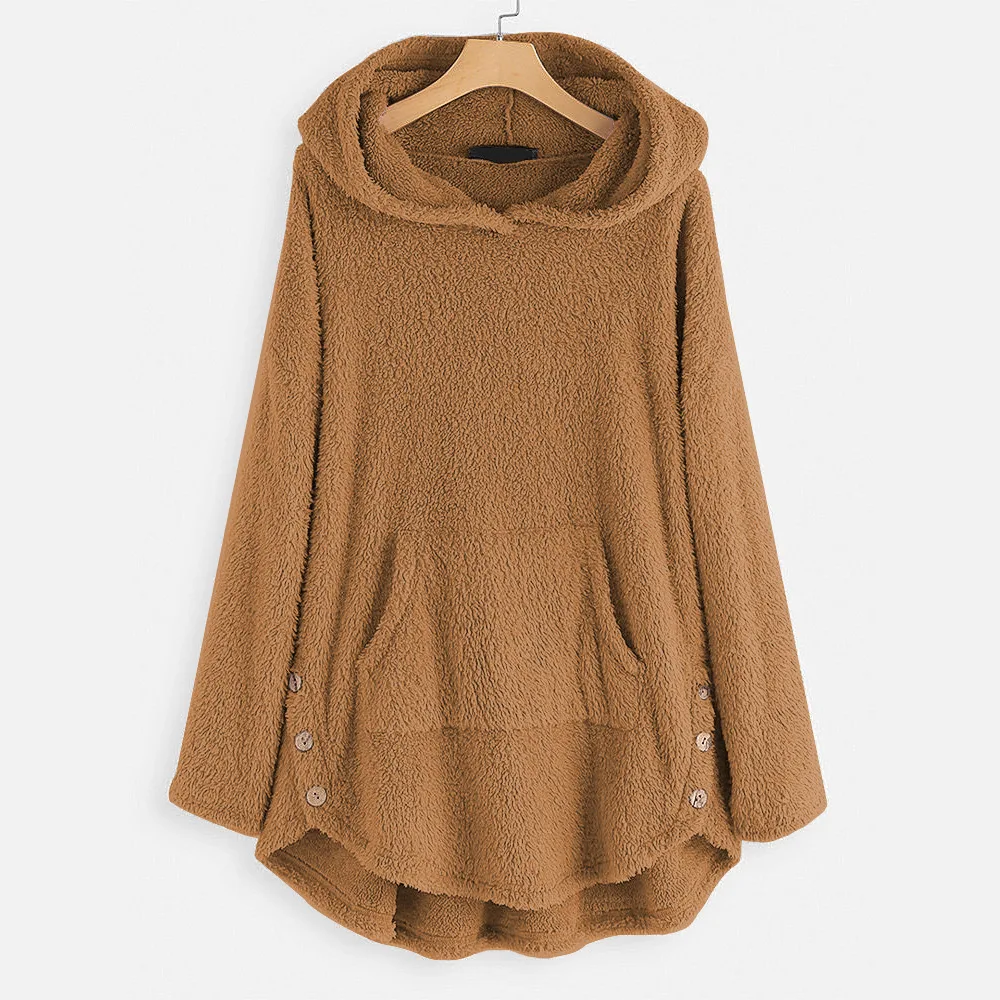 Sudaderas Gruesas De Manga Larga Para Mujer,Suéter De Felpa De Doble Cara  Con Capucha De Color Sólido,Suéter Suelto,Nuevo Estilo De Invierno - Buy  Las Mujeres Populares Sudaderas Con Capucha,Color Sólido Jersey Sudadera