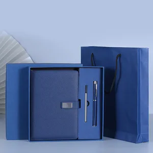 Wholesale Customizable Logo A5 Notebook With Pen Office Stationery Set Planners Business Journal Corporate Giveaway