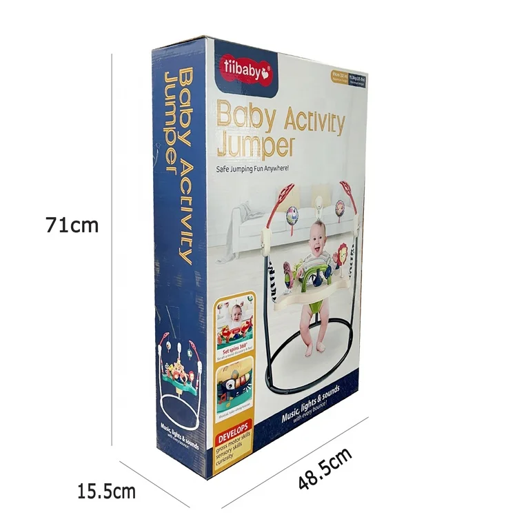 New Modern Style Baby Learning Walking Safety Music Baby Activity Jumper With Hanging Staffed Toys