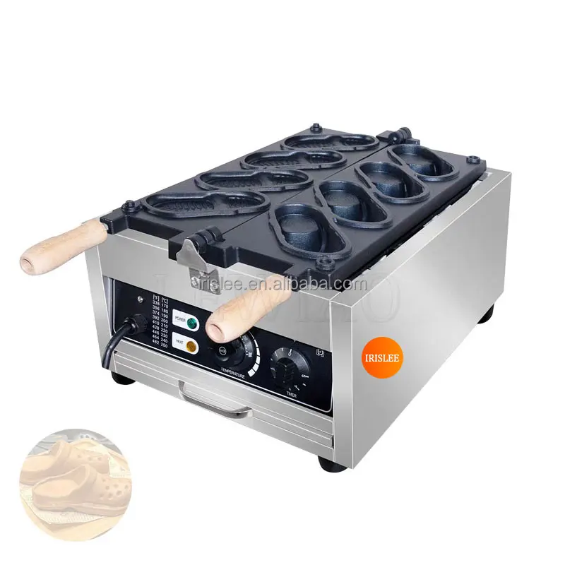 ステンレス鋼クロックス形状ワッフルメーカーノンスティック3D穴