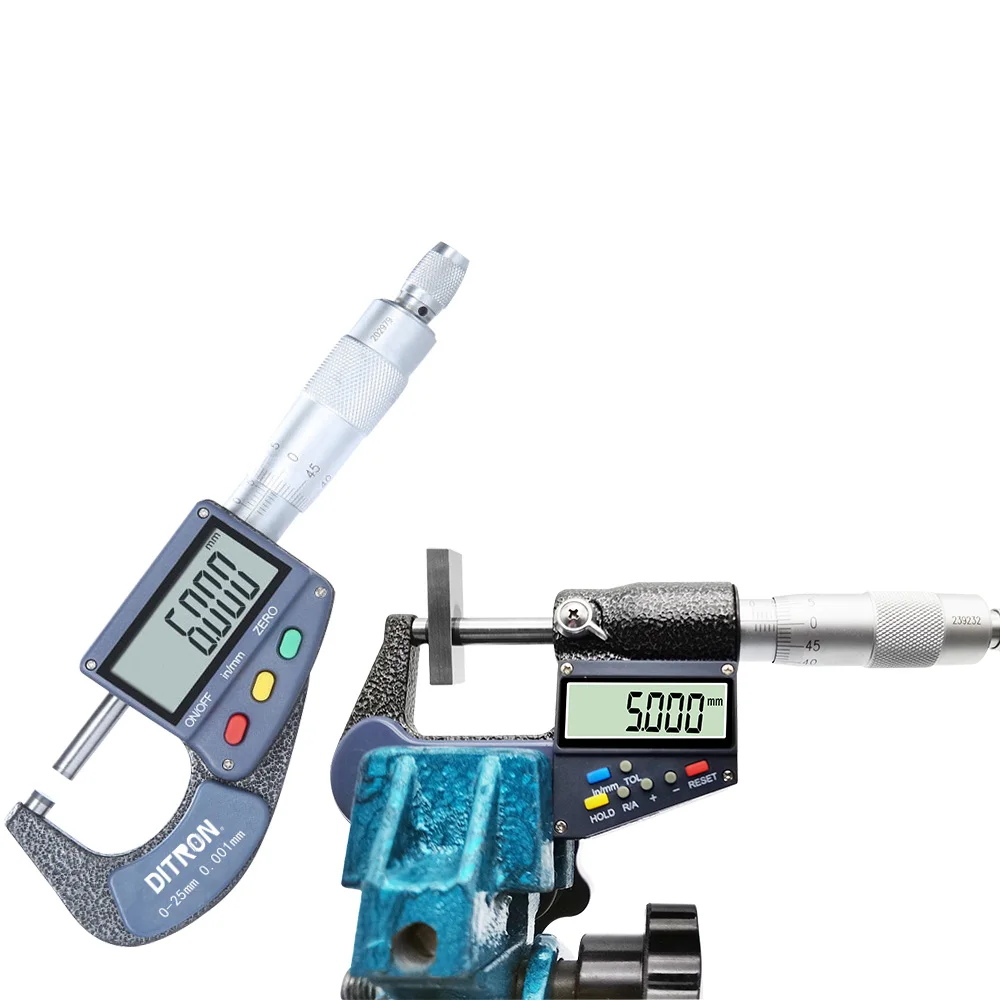 0.001mm Digital Micrometer 025mm Electronic Outside Micrometers Chrome Plated Caliper Gauge