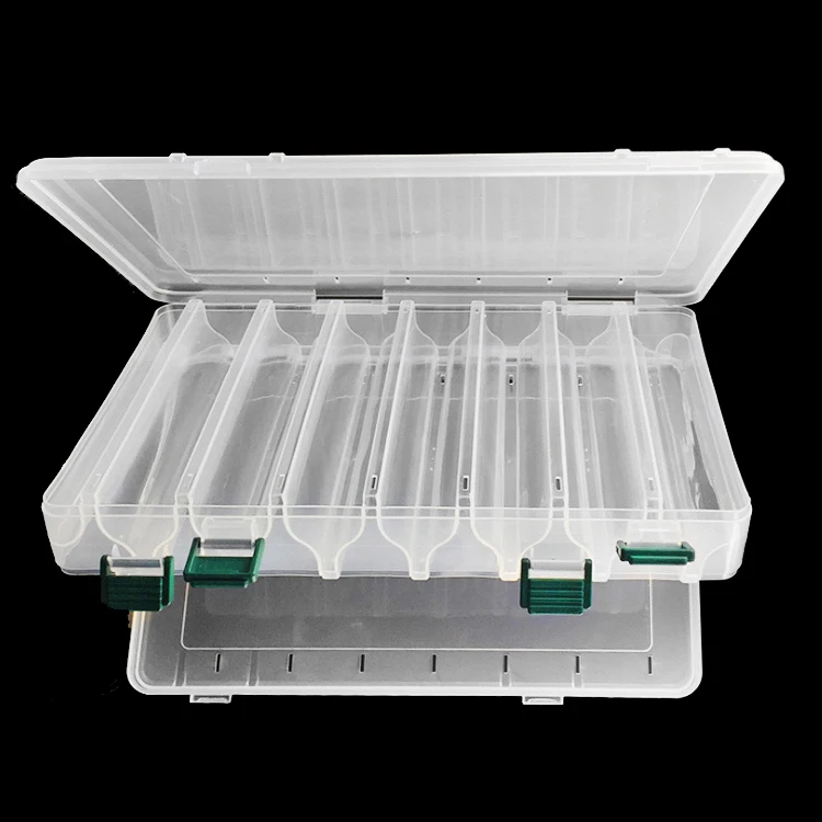 Fishing Box for Baits Double Sided Plastic Lure Boxes Fly Fishing Tackle  Storage Box Supplies Accessories