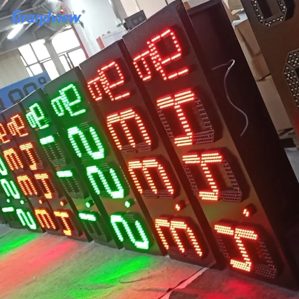 Pylon Sign Illuminated Gas Station Digital Signage Petrol Station Fuel Price Sign
