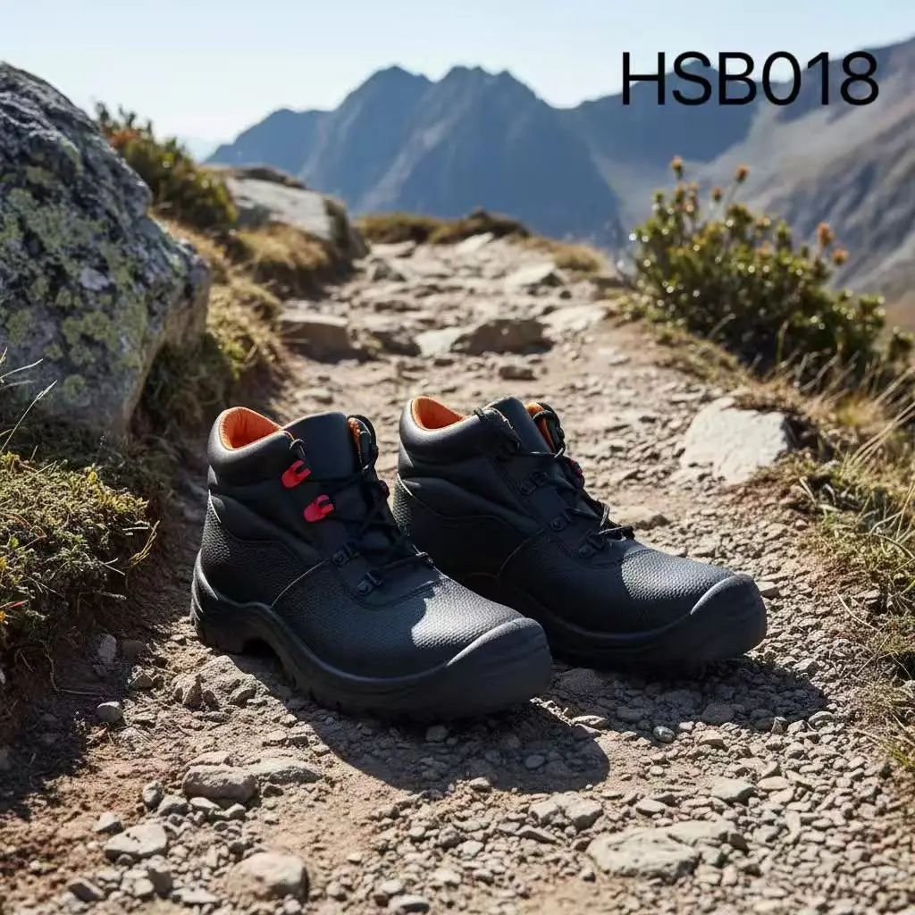 HY, Bergbauindustrie – Sicherheitsstiefel mit mittlerem Schaft und reflektierendem Streifen, für Maschinisten mit durchstichsicherer Sohle, schützende Sicherheitsstiefel, Modell HSB018