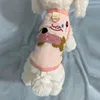 Gilet brodé chiot - Rose