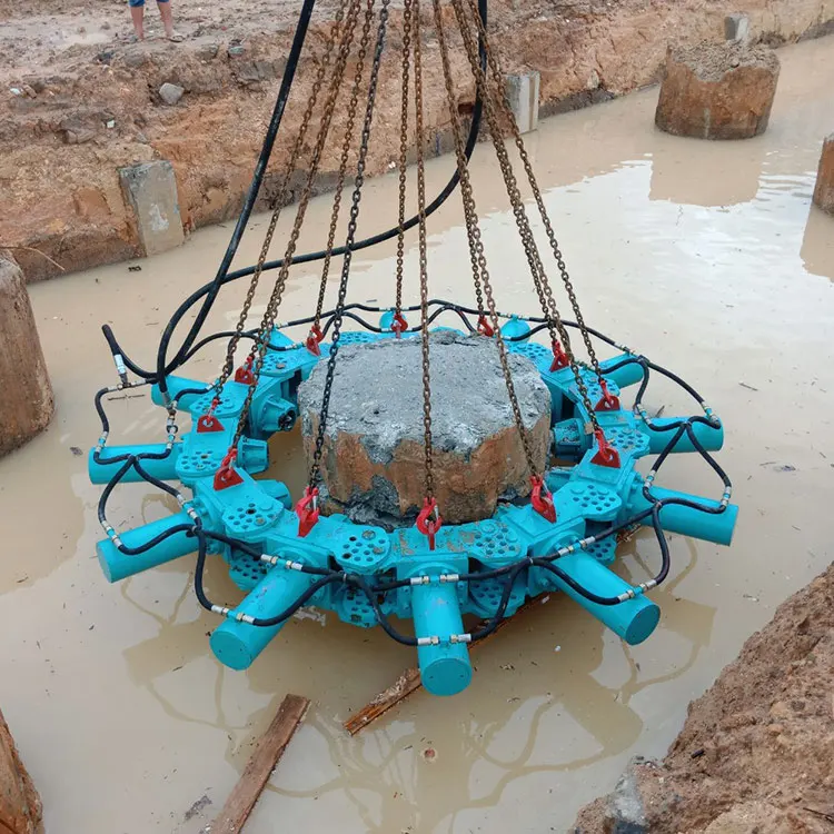 Pile Head Breaking Machine for Cutting Concrete Foundation 13 Modules Hydraulic Concrete Pile Crusher Could Break 2m Piles
