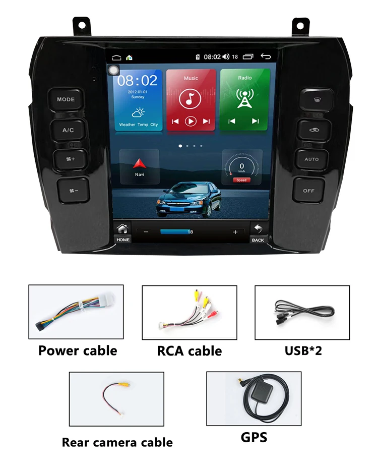 kirinavi android 11 voiture radio pour jaguar xj 2004 - 2008 x-type tesla  style lecteur dvd intégré système de navigation gps tableau de bord