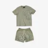 Gray green print