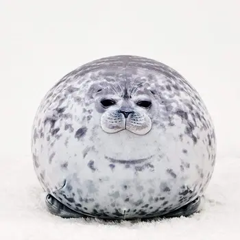 Merryxd Chubby Blob Seal Pillow,Stuffed Cotton Plush Animal Toy Cute ...