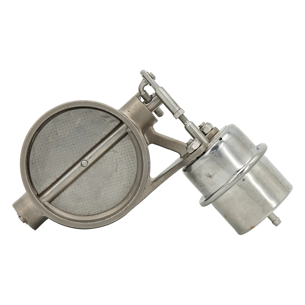 76mm OPEN Exhaust Control Valve Set - Vacuum Actuated Boost Butterfly Valve Stainless