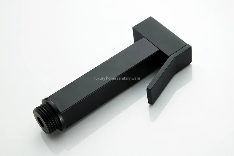 product factory direct selling simple black square bathroom bidet sprayer spray handheld bidet toilet sprayer kit-4