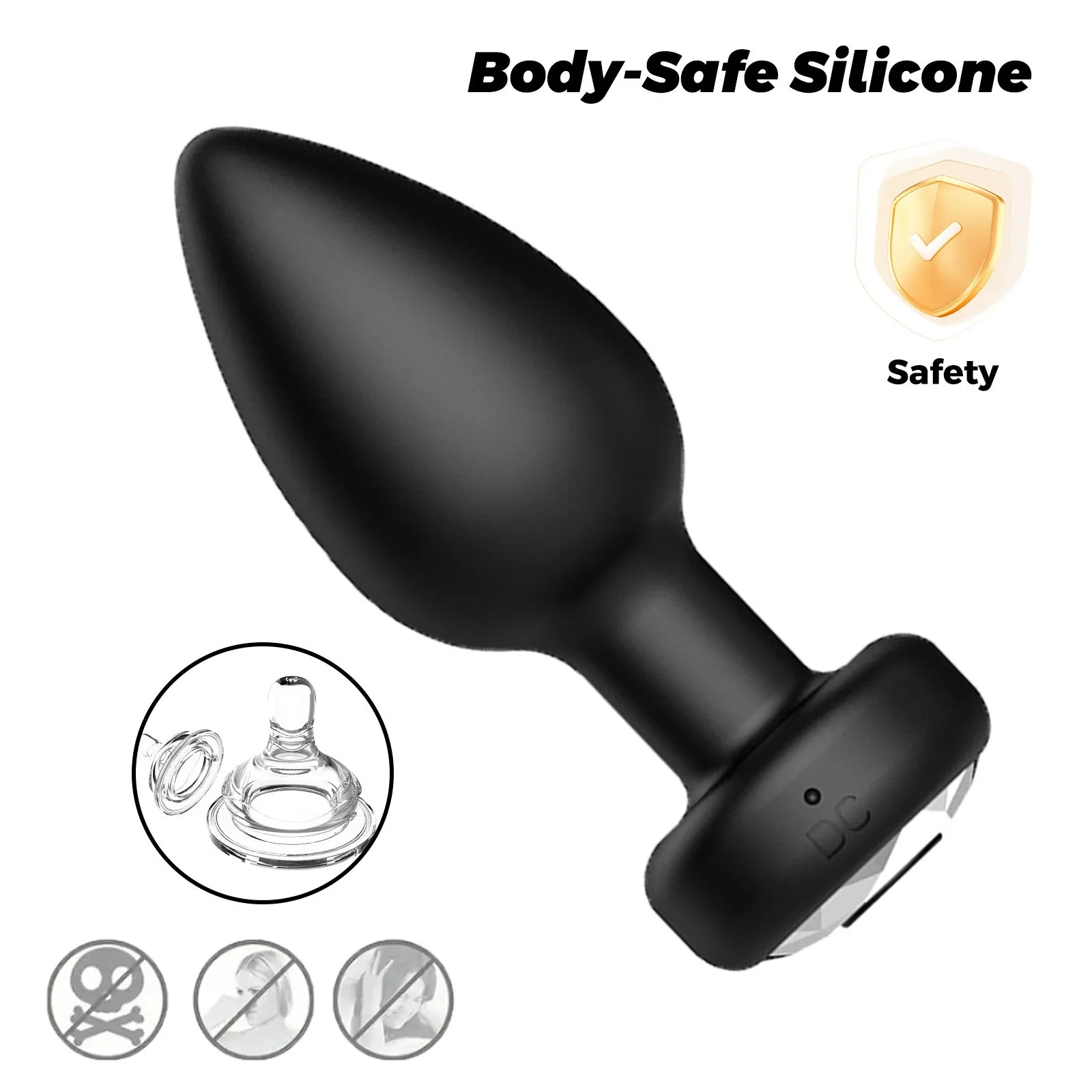 Adult Remote-Controlled Vibrating Anal Plug Fun Sex Toy