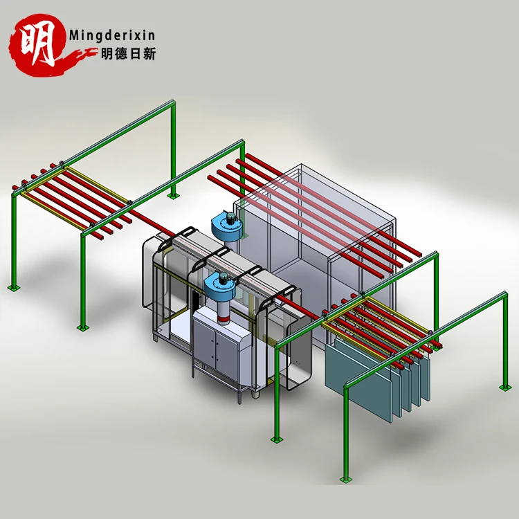 Aluminum Profile Coating Line Automatic Electrostatic Powder Coating ...
