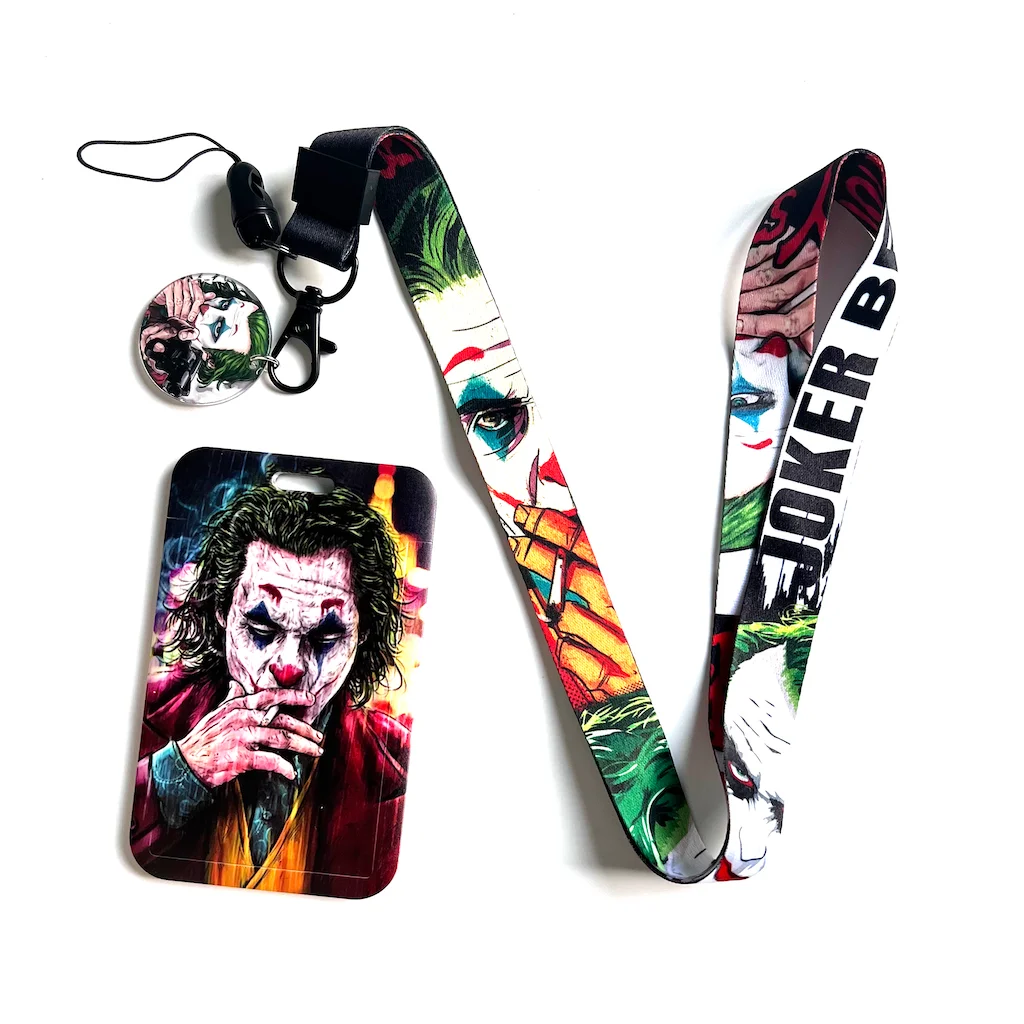 DNC Movie Character OEM Manufacture Custom logo Lanyard with Card Holder