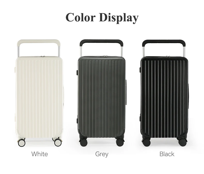 2023 New Trend Factory Supply Green Color Wide Trolley Handle Luggage ...