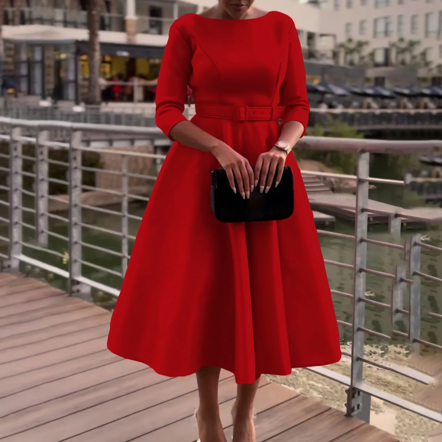 lady dress Long Sleeve Glitter Dress main image 0
