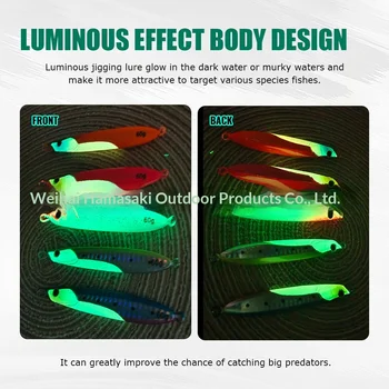 Tolure Long-Cast Jigging Metal Artificial Hard Bait Lure 40g-150g Sea Fishing Boat Fishing Glow-in-the-Dark Slow-Rolling Jig – Metal Jig – view 5
