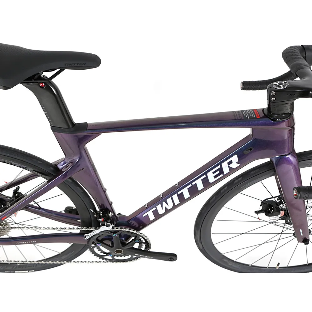 TwitterR10ディスクロードバイクカーボンファイバー700Cフル